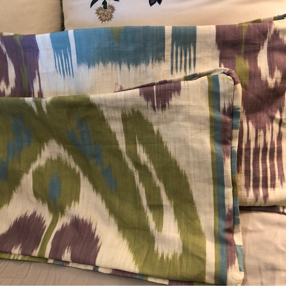 Brunschwig & Fils pair of oblong French toile moire pillow covers - Picture 2 of 4